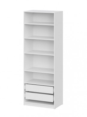 Шкаф ШК-5 + 4 полки + ящики (800) Белый текстурный в Кургане - kurgan.mebel24.online | фото