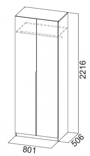 Шкаф ШК-5 (800) Графит серый в Кургане - kurgan.mebel24.online | фото