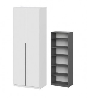 Шкаф ШК-5 + 4 полки (800) Белый текстурный в Кургане - kurgan.mebel24.online | фото 2