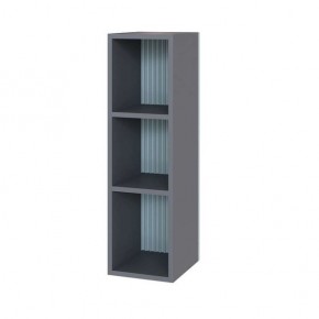 Шкаф Сириния навесной открытый серый графит/МДФ бриз в Кургане - kurgan.mebel24.online | фото