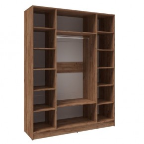 Шкаф Вегас 1600 Дуб крафт табачный/Дуб крафт белый в Кургане - kurgan.mebel24.online | фото 2
