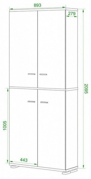 Шкаф-витрина Домино ПУ-30-3-ФС в Кургане - kurgan.mebel24.online | фото 2