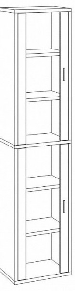 Шкаф-витрина Домино СУ(ш1в2)+2ФС в Кургане - kurgan.mebel24.online | фото 2