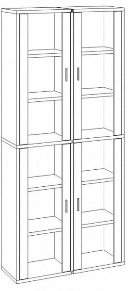 Шкаф-витрина Домино СУ(ш2в2)+4ФС в Кургане - kurgan.mebel24.online | фото 3