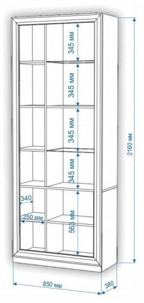 Шкаф-витрина Нобиле ШВтВ-ФСД-БЯН в Кургане - kurgan.mebel24.online | фото 3