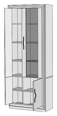 Шкаф-витрина Нобиле ШВтВ-ФСД-ФГК в Кургане - kurgan.mebel24.online | фото