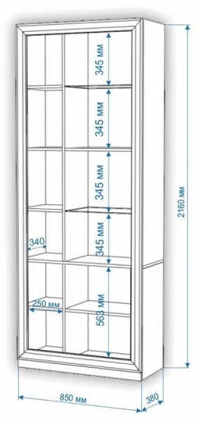 Шкаф-витрина Нобиле ШВтВ-ФСД-ФГК в Кургане - kurgan.mebel24.online | фото 3