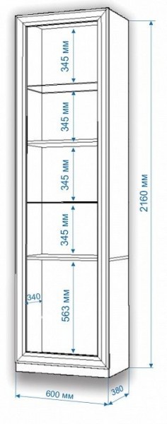 Шкаф-витрина Нобиле ВтВ-ФСД-БЯН в Кургане - kurgan.mebel24.online | фото 2