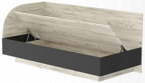 СОНАТА КРС- 900 Кровать (софа) с ПМ (дуб крафт белый/антрацит) в Кургане - kurgan.mebel24.online | фото 2
