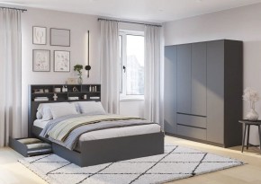 Спальня Симпл (графит) модульная в Кургане - kurgan.mebel24.online | фото