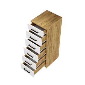 Спальный гарнитур Евро (модульный) Крафт/Белый в Кургане - kurgan.mebel24.online | фото 13