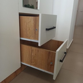 Спальный гарнитур Евро (модульный) Крафт/Белый в Кургане - kurgan.mebel24.online | фото 29