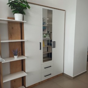 Спальный гарнитур Евро (модульный) Крафт/Белый в Кургане - kurgan.mebel24.online | фото 33