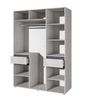 Спальный гарнитур Лиана (Дуб Крафт Белый/Графит) в Кургане - kurgan.mebel24.online | фото 13