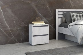 Спальный гарнитур Лиана (Дуб Крафт Белый/Графит) в Кургане - kurgan.mebel24.online | фото 9