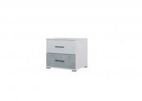 Спальный гарнитур NOVA (модульный) белый/бетон в Кургане - kurgan.mebel24.online | фото 3