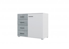 Спальный гарнитур NOVA (модульный) белый/бетон в Кургане - kurgan.mebel24.online | фото 7