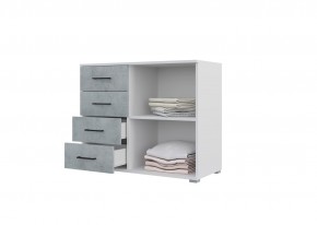 Спальный гарнитур NOVA (модульный) белый/бетон в Кургане - kurgan.mebel24.online | фото 8