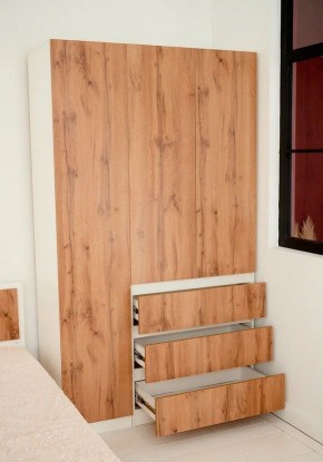 Спальный гарнитур Парус (Белый/Вотан) 1400 (Вариант-2) в Кургане - kurgan.mebel24.online | фото 13