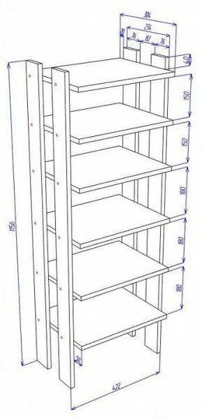 Стеллаж для обуви Cross СТЕЛ1 в Кургане - kurgan.mebel24.online | фото 3