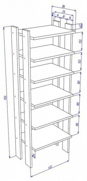 Стеллаж для обуви Cross СТЕЛ1 в Кургане - kurgan.mebel24.online | фото 4