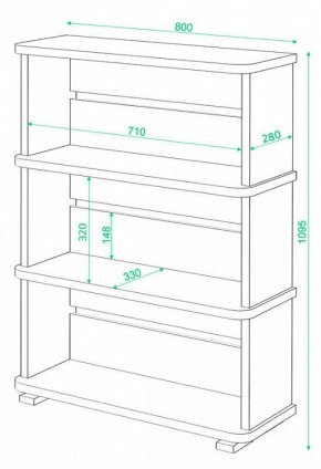 Стеллаж Домино СБ-25/3 в Кургане - kurgan.mebel24.online | фото 3