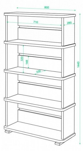 Стеллаж Домино СБ-25/4 в Кургане - kurgan.mebel24.online | фото 3