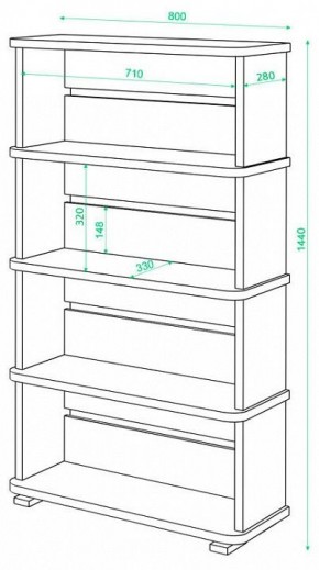 Стеллаж Домино СБ-25/4 в Кургане - kurgan.mebel24.online | фото 2