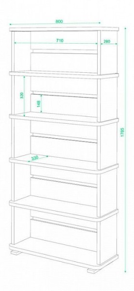 Стеллаж Домино СБ-25/5 в Кургане - kurgan.mebel24.online | фото 2