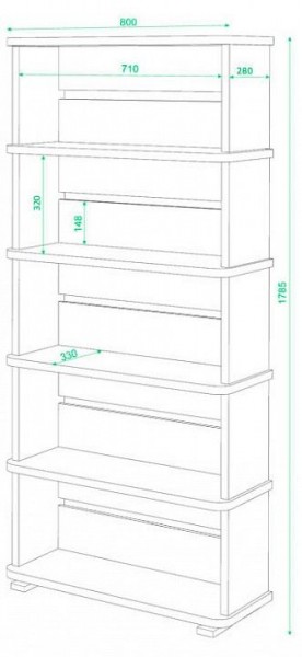 Стеллаж Домино СБ-25/5 в Кургане - kurgan.mebel24.online | фото 3