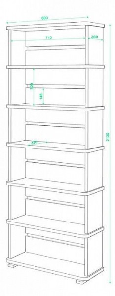 Стеллаж Домино СБ-25/6 в Кургане - kurgan.mebel24.online | фото 3