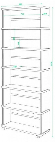 Стеллаж Домино СБ-25/6 в Кургане - kurgan.mebel24.online | фото 2