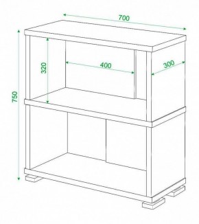 Стеллаж книжный Домино нельсон СБ-10_2 в Кургане - kurgan.mebel24.online | фото 4