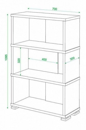 Стеллаж книжный Домино нельсон СБ-10_3 в Кургане - kurgan.mebel24.online | фото 3