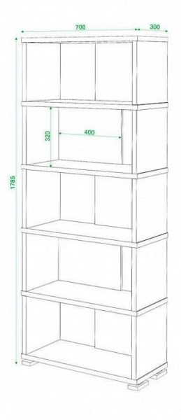 Стеллаж книжный Домино нельсон СБ-10_5 в Кургане - kurgan.mebel24.online | фото 2