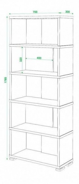 Стеллаж книжный Домино нельсон СБ-10_5 в Кургане - kurgan.mebel24.online | фото 3