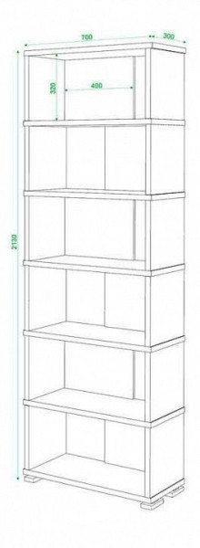 Стеллаж книжный Домино нельсон СБ-10_6 в Кургане - kurgan.mebel24.online | фото 3