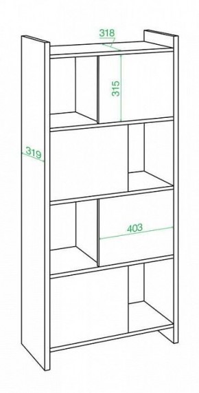 Стеллаж комбинированный Домино Лайт СТЛ-3В в Кургане - kurgan.mebel24.online | фото 2