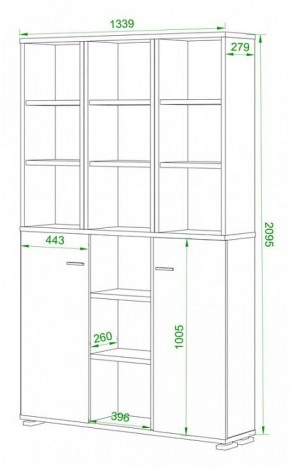 Стеллаж комбинированный Домино нельсон ПУ-40-6 в Кургане - kurgan.mebel24.online | фото 2