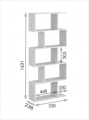 Стеллаж открытый мини 2 Вена в Кургане - kurgan.mebel24.online | фото 3