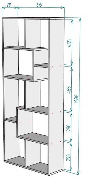 Стеллаж S8 1586х675х221 в Кургане - kurgan.mebel24.online | фото 2