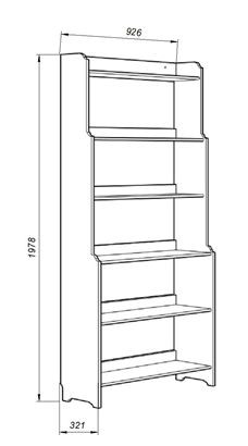 Стеллаж Вествик, массив сосны, цвет белый в Кургане - kurgan.mebel24.online | фото 4