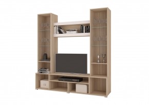Стенка АНТАЛИЯ 2 (Сонома/Графит софт) в Кургане - kurgan.mebel24.online | фото 2