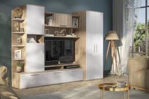 Стенка Денвер (СТЛ.151.01) Дуб сонома/Белый в Кургане - kurgan.mebel24.online | фото 3