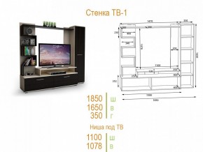 Стенка для гостиной ТВ-1 в Кургане - kurgan.mebel24.online | фото 2