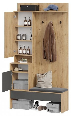 Стенка для прихожей Эвита в Кургане - kurgan.mebel24.online | фото 4