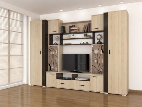 Стенка Оскар-18-1 дуб сонома-венге в Кургане - kurgan.mebel24.online | фото