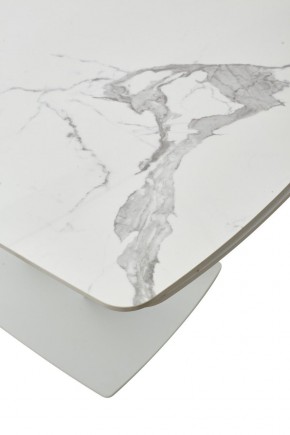 Стол ALATRI 120 GLOSS STATUARIO WHITE SOLID CERAMIC / WHITE, ®DISAUR в Кургане - kurgan.mebel24.online | фото 10