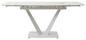 Стол ALATRI 120 GLOSS STATUARIO WHITE SOLID CERAMIC / WHITE, ®DISAUR в Кургане - kurgan.mebel24.online | фото 4