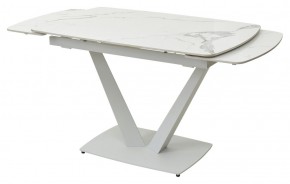 Стол ALATRI 120 GLOSS STATUARIO WHITE SOLID CERAMIC / WHITE, ®DISAUR в Кургане - kurgan.mebel24.online | фото 8